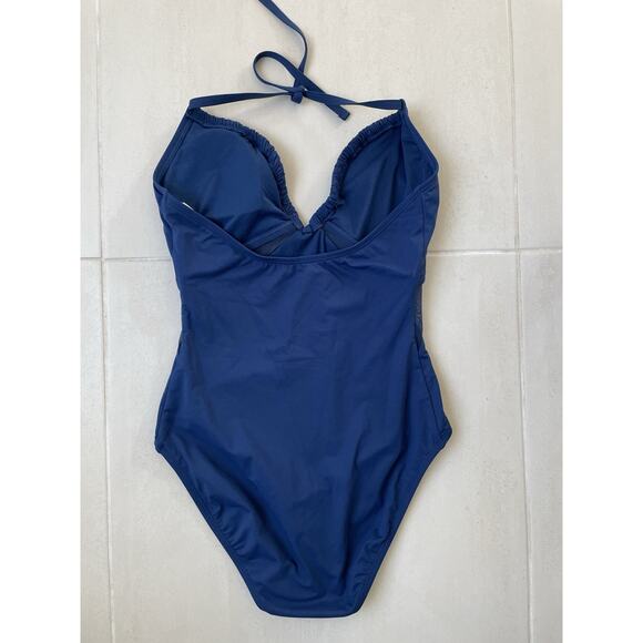 Bleu Rod Beattie Swim One Piece Swimsuit Plunge Neck Swimwear - Picture 6 of 9